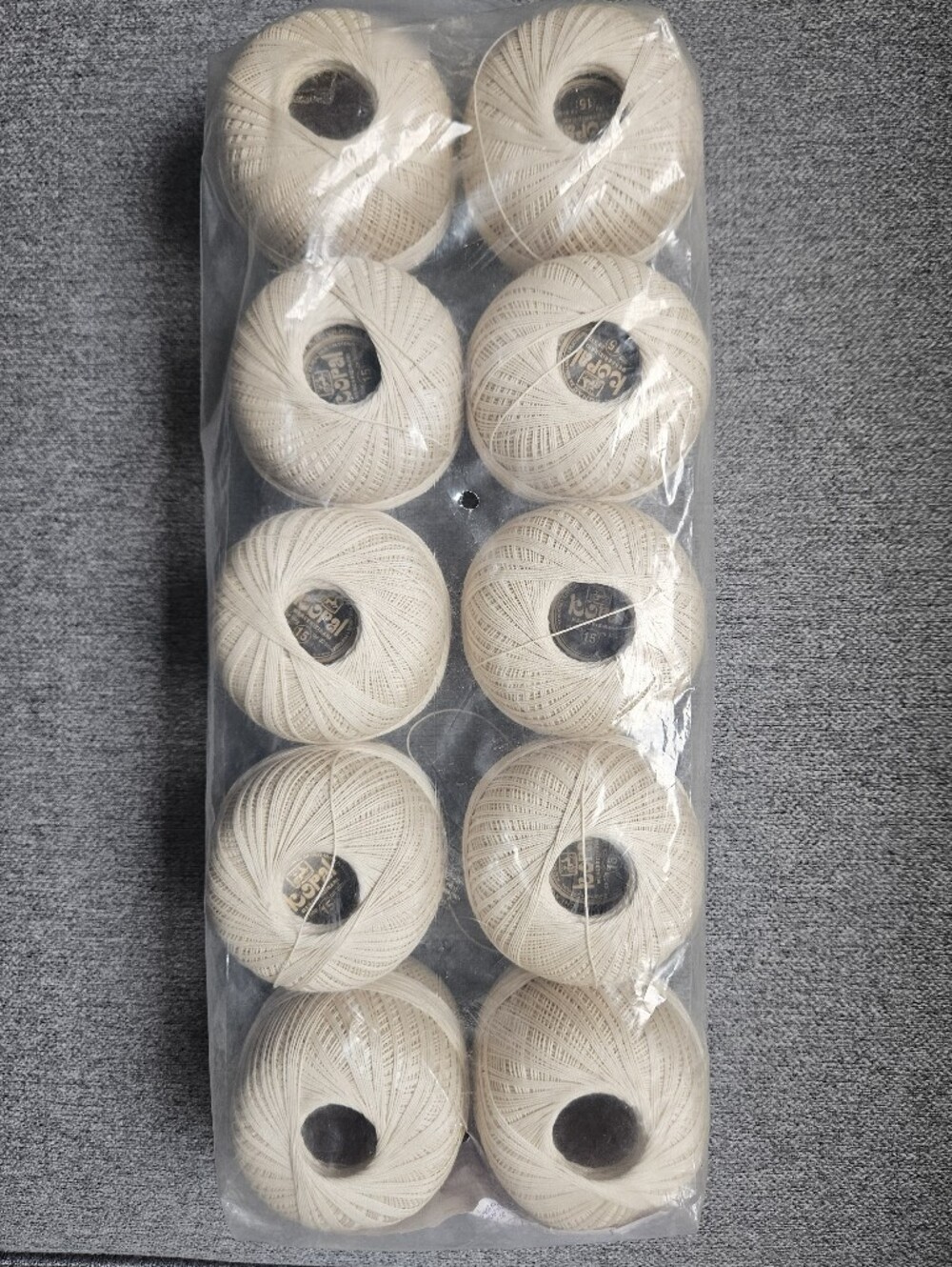 Koral Cream Crochet Thread Set - 12 Spools, Size 15